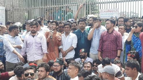 NCP's protest demanding the reconstitution of the Election Commission and local government elections.