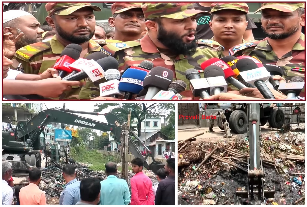 Special operation by the army to alleviate waterlogging in DND
