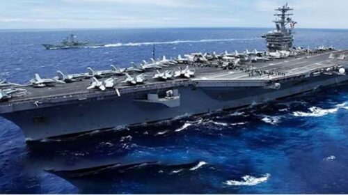 The US aircraft carrier USS Nimitz has set sail towards the Middle East.