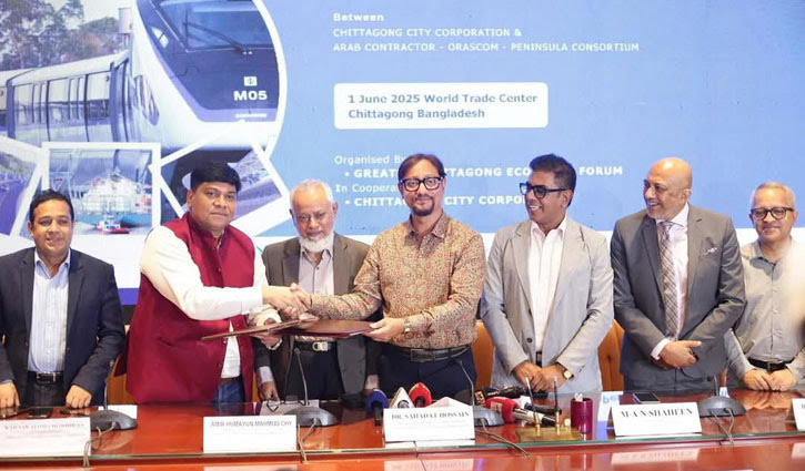The country's first monorail in Chittagong, memorandum of understanding signed.