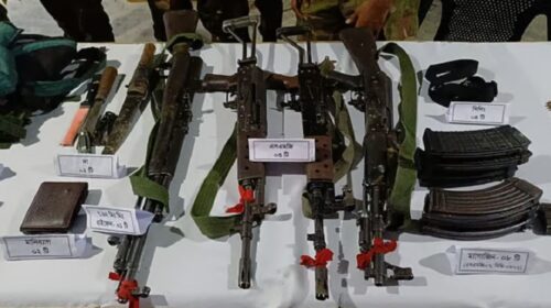 One of the two killed in the room is a top leader of KNA, a massive amount of weapons recovered.