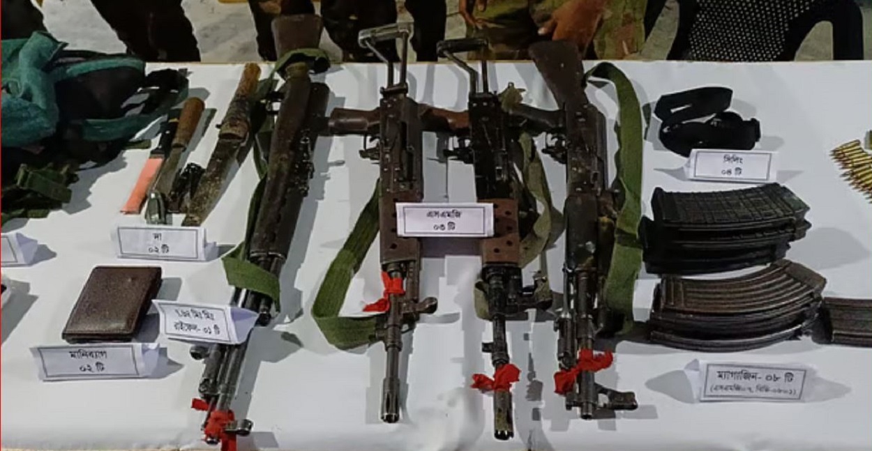 One of the two killed in the room is a top leader of KNA, a massive amount of weapons recovered.