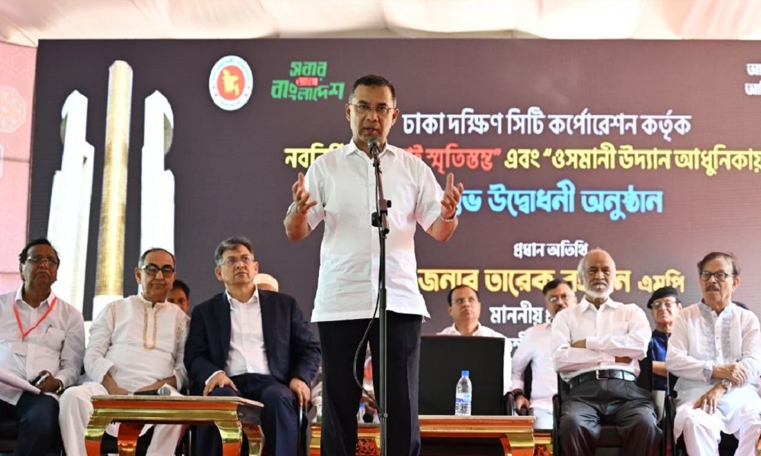 রাজধানীতে জুলাই স্মৃতিস্তম্ভ ও ওসমানী উদ্যান উদ্বোধন